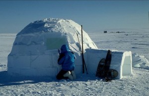 Alaska. A traditional Inupiat Eskimo igloo four miles south of Nome.